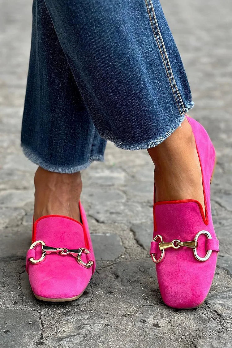 Luxe | Fluorescent Metal-Detail Loafers